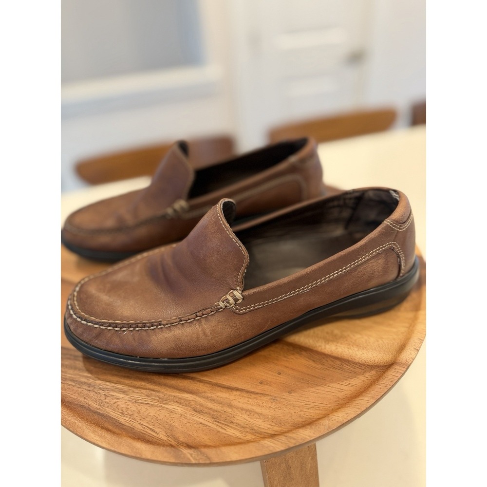 Cole Haan Mens Keating Venetian II Brown Leather Slip On Loafers C11404 Sz9 1/2M